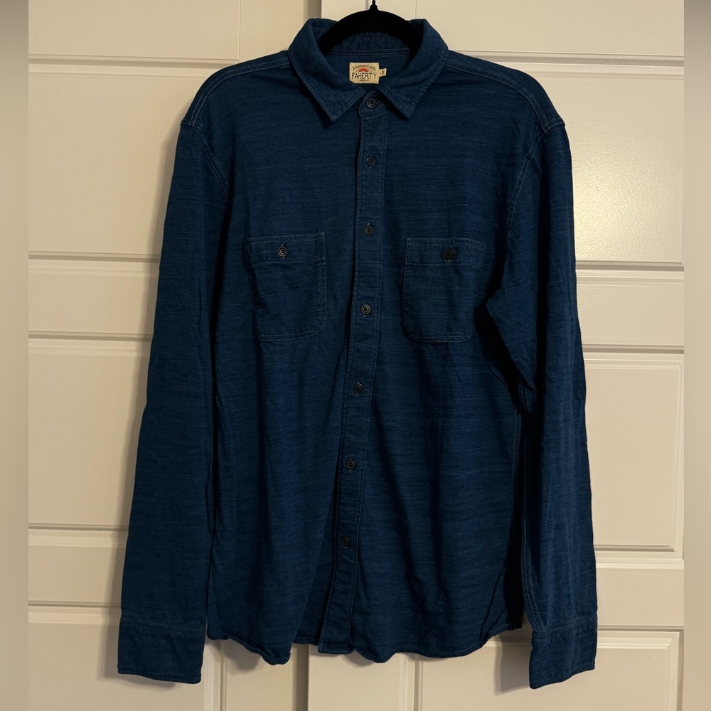 Faherty Knit Long Sleeve Polo